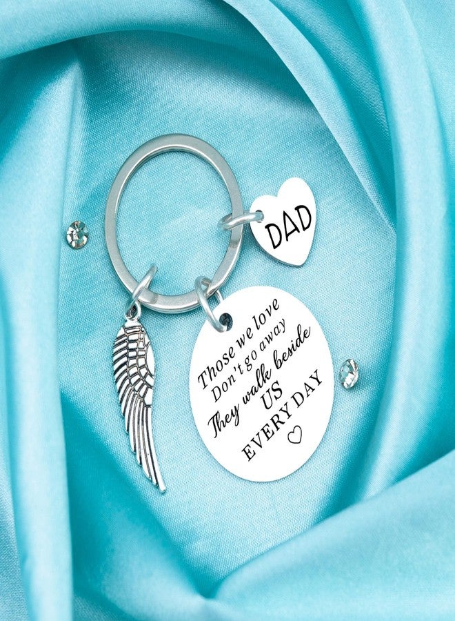 Aisity Sympathy Gifts for Loss Of Dad Memorial Bereavement Gifts for Loss Of Father Sympathy Gift Memorial Funeral Loved One Passed Away Gift-Dad Memorial Keychain - Image 2